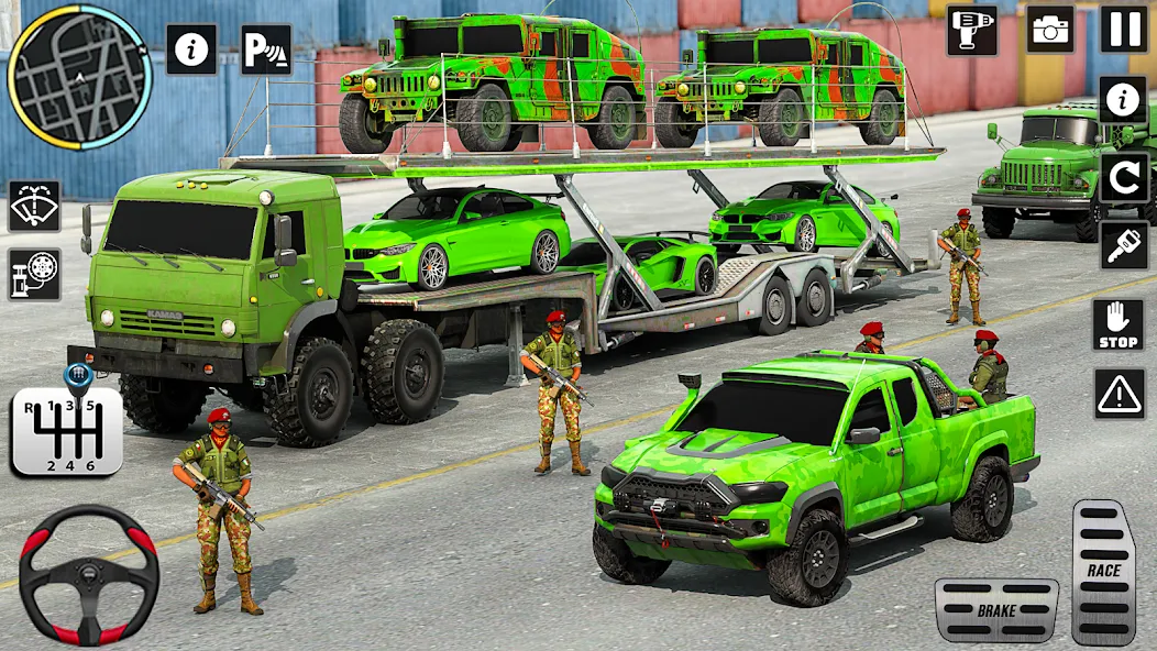 US Army Games Truck Transport (Армейские военные транспортные игры) [МОД: Много монет, Открытые уровни и Мега MOD] Screenshot 4