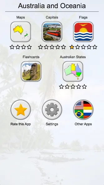 Australian States and Oceania [МОД: Много монет, Открытые уровни и Мега MOD] Screenshot 3
