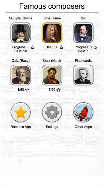 Famous Composers Portrait Quiz [МОД: Много денег, Монет и Все открыто] Screenshot 3