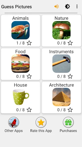Guess Pictures and Words Quiz [МОД: Меню, Бесконечные монеты и Открытые уровни] Screenshot 3