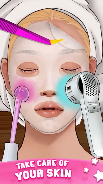 ASMR Doctor Game: Makeup Salon (АСМР автономная сенсорная меридиональная реакция) [MOD: Разблокировано] - Скриншот 4