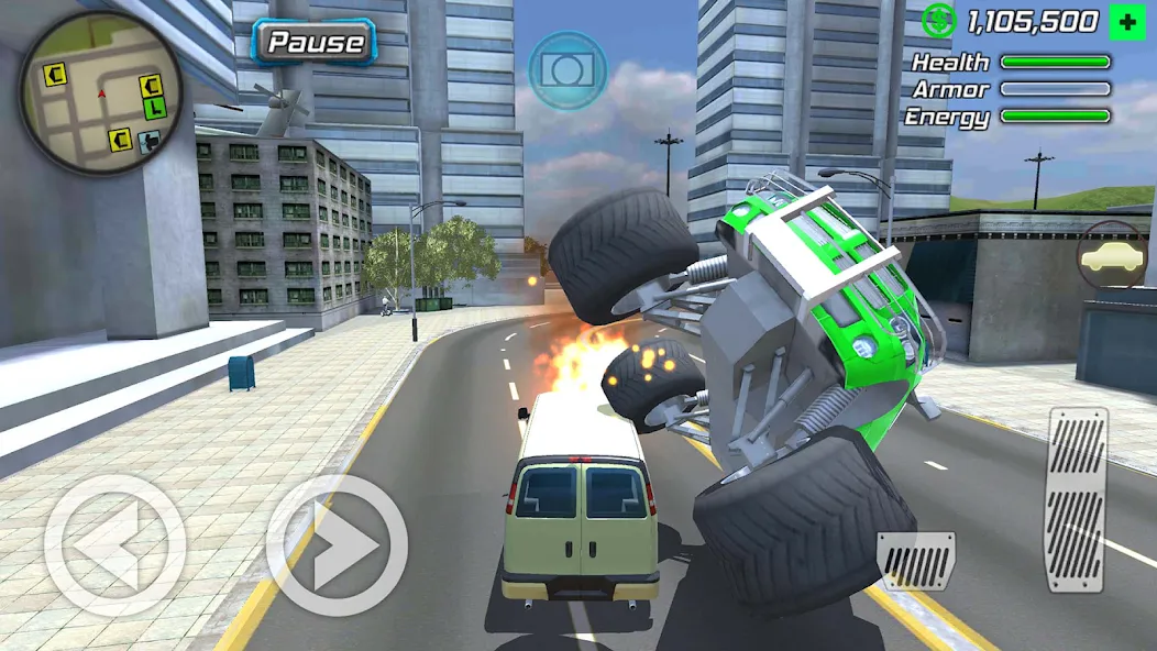 Rope Frog Ninja Hero Car Vegas (Роуп Фрог Ниндзя Герой Кар Вегас) [МОД: Все открыто, Дополнительные деньги и Меню MOD] Screenshot 3