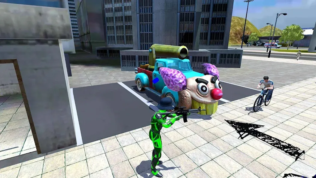 Rope Frog Ninja Hero Car Vegas (Роуп Фрог Ниндзя Герой Кар Вегас) [МОД: Все открыто, Дополнительные деньги и Меню MOD] Screenshot 4
