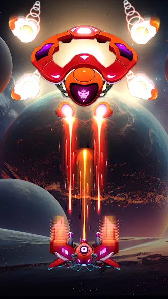 Galaxy Attack - Space Shooter (Гэлэкси Атак) [МОД: Много денег, Монет и Все открыто] Screenshot 1
