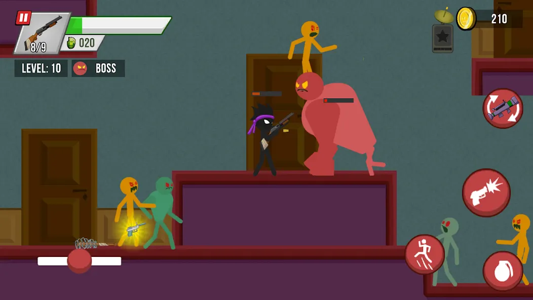 Stick vs Zombies (Стикмен против Зомби) [МОД: Деньги, Монеты и Меню MOD] Screenshot 3