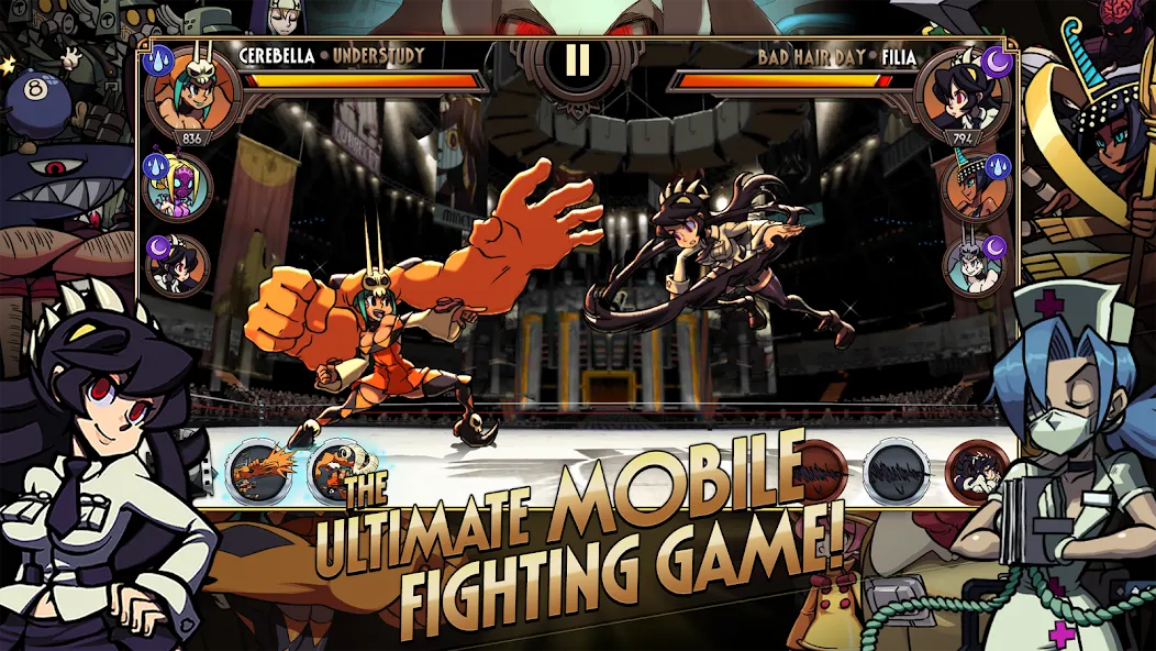 Skullgirls: Fighting RPG (Скулгрлз) [МОД: Много монет, Открытые уровни и Мега MOD] Screenshot 1