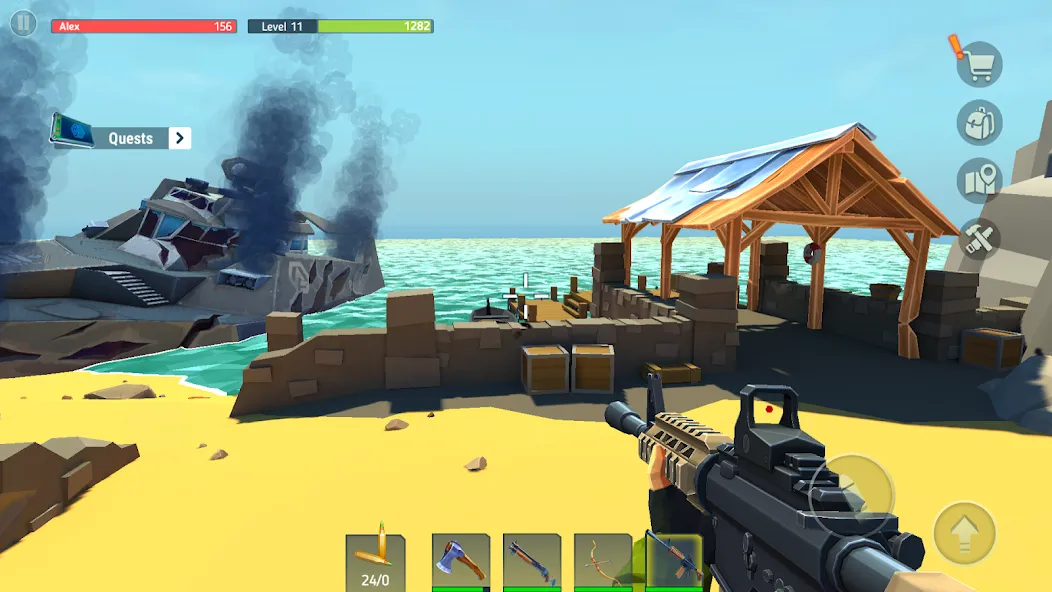 TEGRA: Zombie survival island (Тегра) [МОД: Бесконечные деньги, Монеты и Мега MOD] Screenshot 2