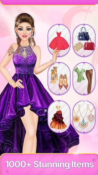 Dress Up Fashion: Makeup Games [МОД: Все открыто, Дополнительные деньги и Меню MOD] Screenshot 4