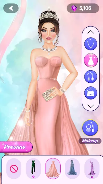 Dress Up Fashion: Makeup Games [МОД: Все открыто, Дополнительные деньги и Меню MOD] Screenshot 5