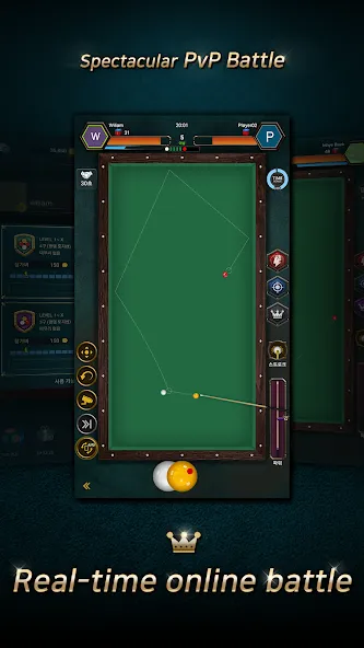 Real Billiards Battle - carom (Риал Бильярдс Батл) [МОД: Все открыто, Дополнительные деньги и Меню MOD] Screenshot 1