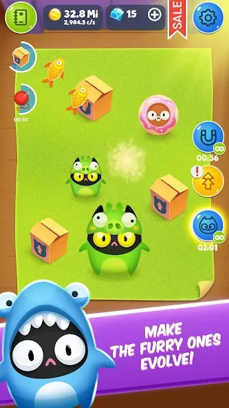 Cat Evolution Clicker [МОД: Бесконечные деньги, Монеты и Мега MOD] Screenshot 2