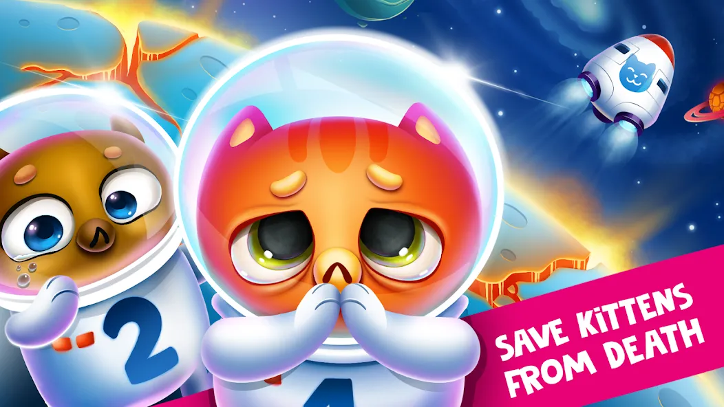 Space Cat Evolution: Kitty col [МОД: Много монет, Открытые уровни и Мега MOD] Screenshot 1