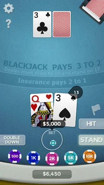 Blackjack 21 [МОД: Все открыто, Дополнительные деньги и Меню MOD] Screenshot 1