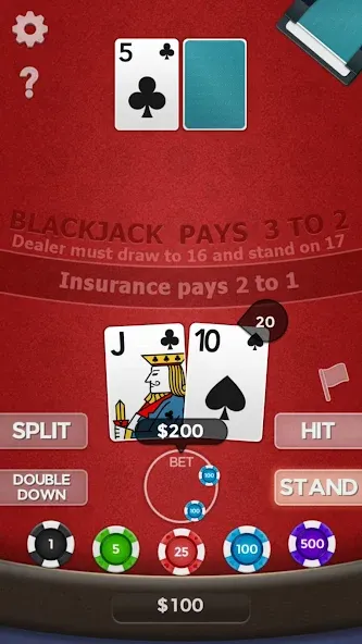 Blackjack 21 [МОД: Все открыто, Дополнительные деньги и Меню MOD] Screenshot 3