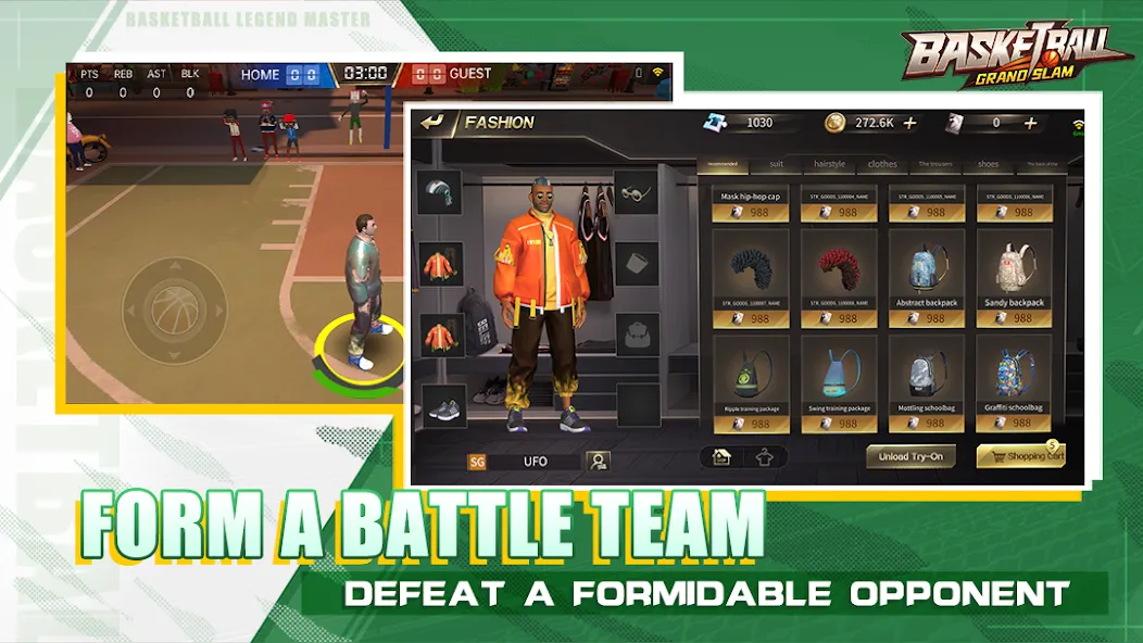 Basketball Grand Slam (Баскетбол Гранд Слэм) [МОД: Бесконечные деньги, Монеты и Мега MOD] Screenshot 2