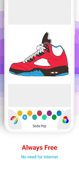 Basketball Shoes Coloring Book (Раскраска кроссовок для баскетбола) [МОД: Бесконечные деньги, Монеты и Мега MOD] Screenshot 4