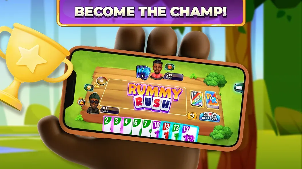 Rummy Rush - Classic Card Game (Рамми Раш) [МОД: Много монет, Открытые уровни и Мега MOD] Screenshot 5