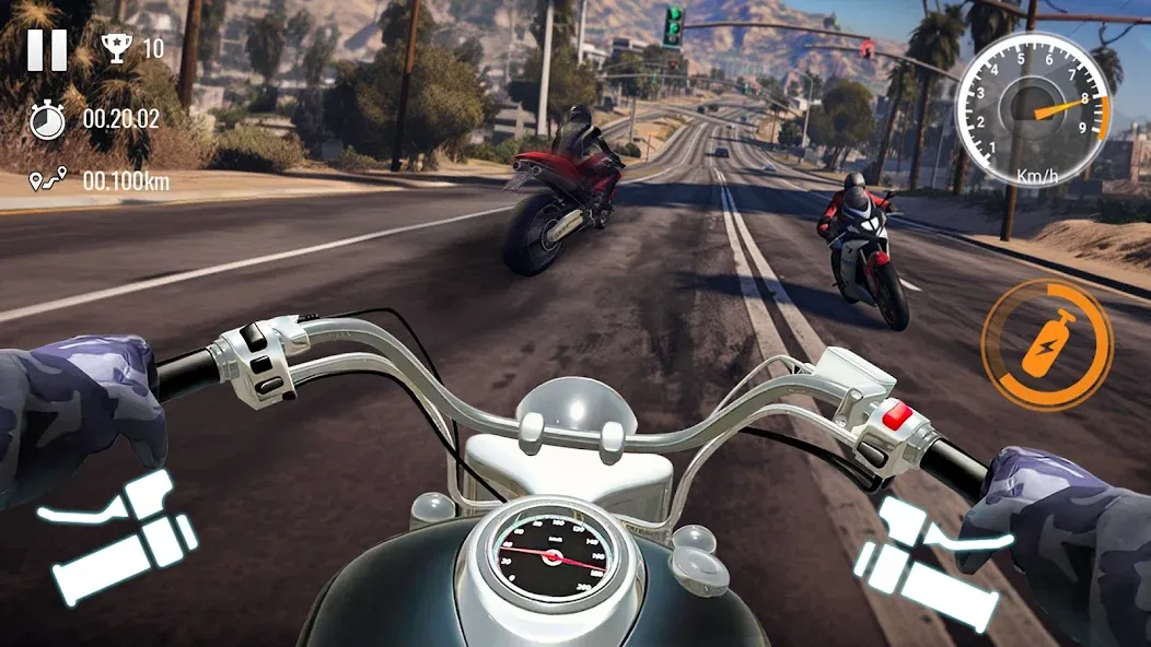 Traffic Bike Driving Simulator (Трафик Байк Драйвинг Симулятор) [МОД: Все открыто, Дополнительные деньги и Меню MOD] Screenshot 2