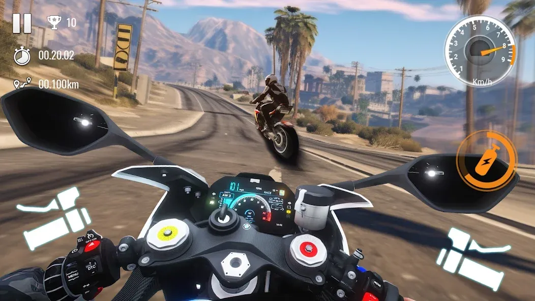 Traffic Bike Driving Simulator (Трафик Байк Драйвинг Симулятор) [МОД: Все открыто, Дополнительные деньги и Меню MOD] Screenshot 4