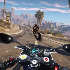 Скачать Traffic Bike Driving Simulator (Трафик Байк Драйвинг Симулятор) [МОД: Все открыто, Дополнительные деньги и Меню MOD] | Взлом Traffic Bike Driving Simulator на Андроид