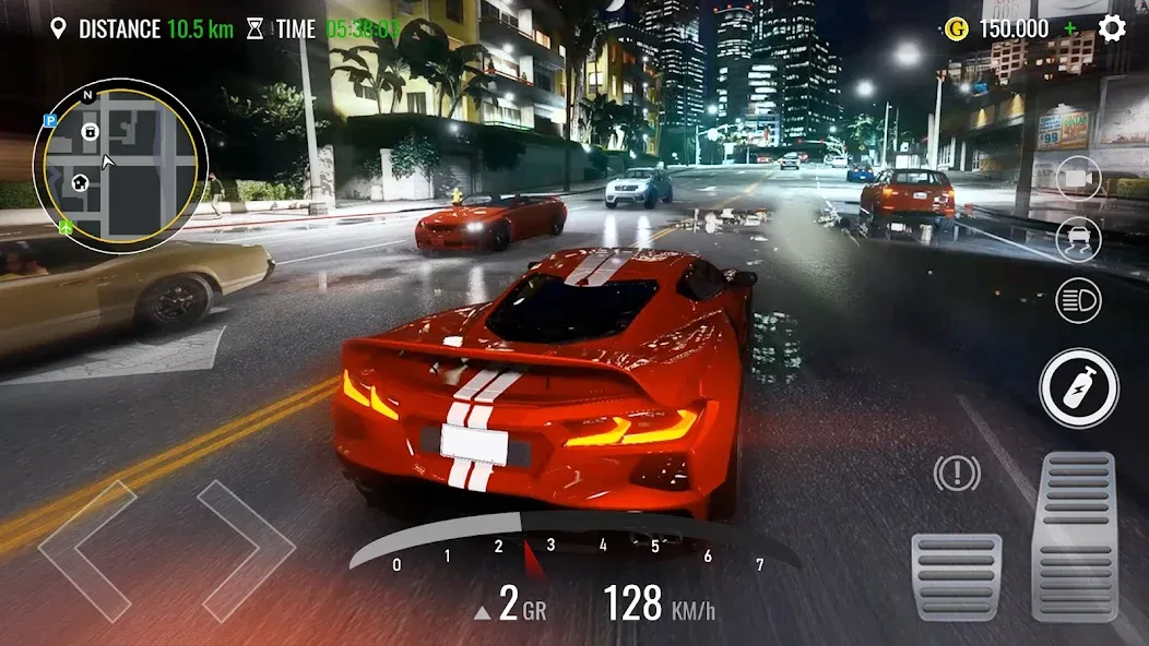 Traffic Driving Car Simulator (Трафик вождения автомобиля симулятор) [МОД: Меню, Бесконечные монеты и Открытые уровни] Screenshot 1