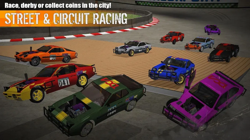 Demolition Derby 3 (Демолиция Дерби 3) [МОД: Меню, Бесконечные монеты и Открытые уровни] Screenshot 3