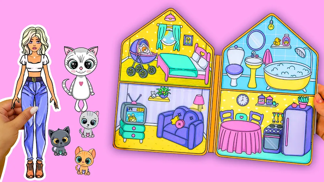 Doll Dress Up Makeup Girl Game (Чиби кукла одевает девушку игры) [МОД: Много денег, Монет и Все открыто] Screenshot 1