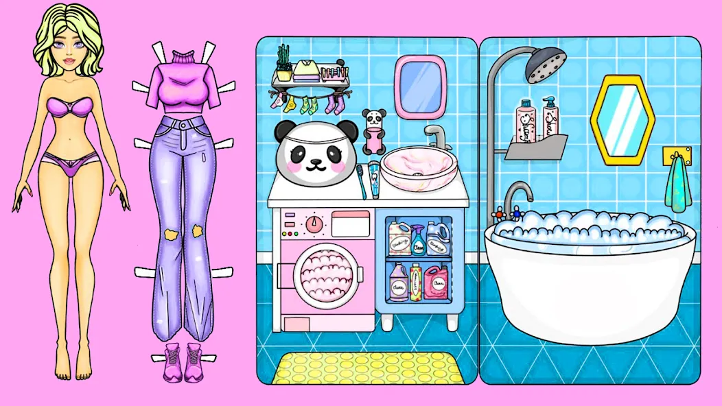 Doll Dress Up Makeup Girl Game (Чиби кукла одевает девушку игры) [МОД: Много денег, Монет и Все открыто] Screenshot 2