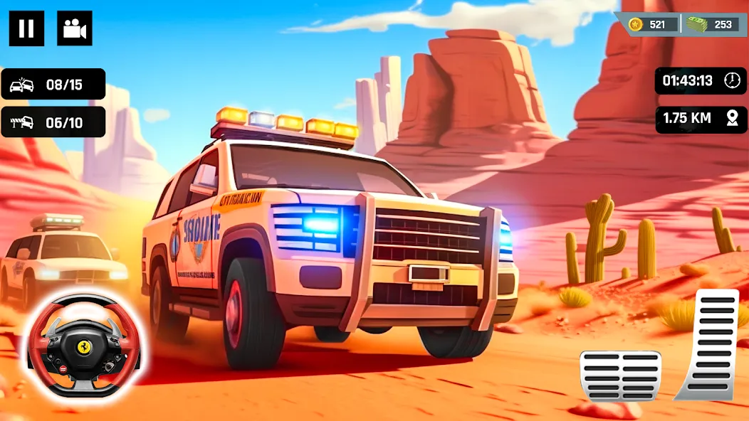 Police Car Kids Driving Game (Кидс Полис Геймс) [МОД: Много монет, Открытые уровни и Мега MOD] Screenshot 2