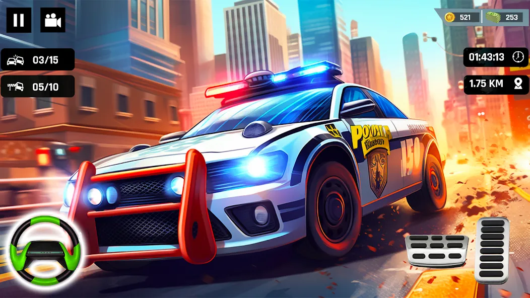 Police Car Kids Driving Game (Кидс Полис Геймс) [МОД: Много монет, Открытые уровни и Мега MOD] Screenshot 5
