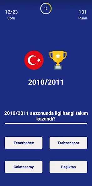 Türkiye Süper Ligi Bilgi Oyunu [МОД: Все открыто, Дополнительные деньги и Меню MOD] Screenshot 3