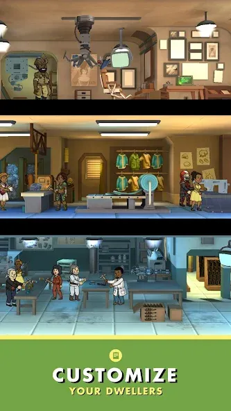 Fallout Shelter (Фоллаут Шелтер) [МОД: Все открыто, Дополнительные деньги и Меню MOD] Screenshot 5