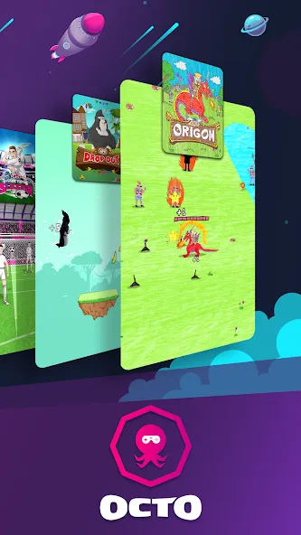 Octo Gaming (Окто Гейминг) [МОД: Много монет, Открытые уровни и Мега MOD] Screenshot 2