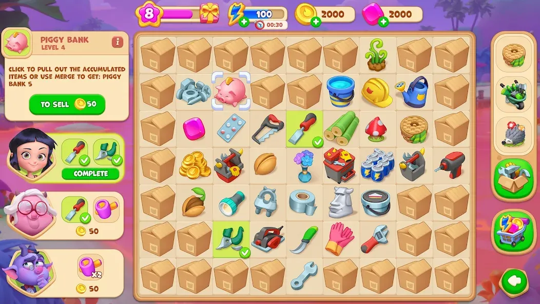 Lucy’s Ville: Fabulous Merge [МОД: Много монет, Открытые уровни и Мега MOD] Screenshot 1