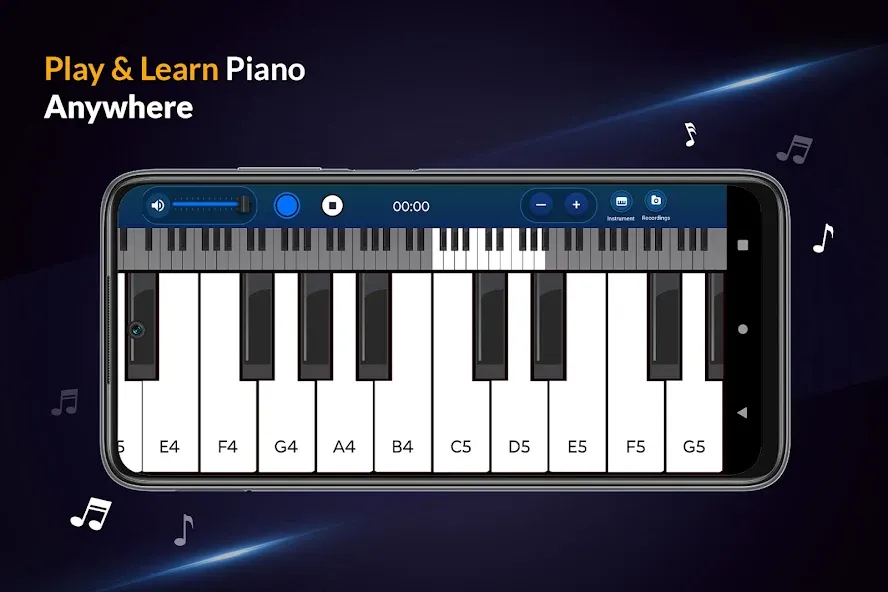 Real Piano Keyboard [МОД: Много монет, Открытые уровни и Мега MOD] Screenshot 1
