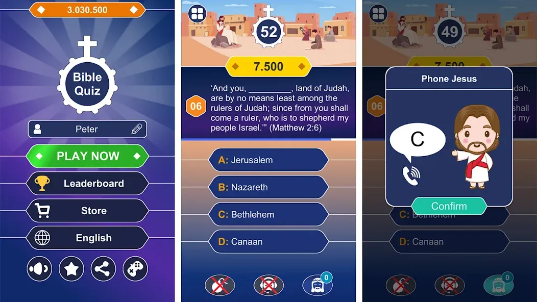Daily Bible Trivia: Quiz Games [МОД: Много монет, Открытые уровни и Мега MOD] Screenshot 1