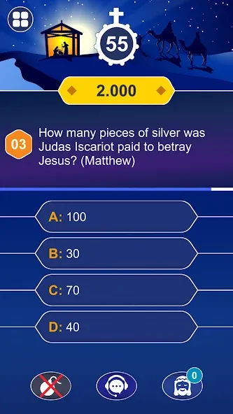 Daily Bible Trivia: Quiz Games [МОД: Много монет, Открытые уровни и Мега MOD] Screenshot 4