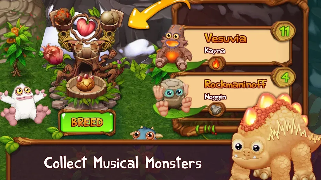Singing Monsters: Dawn of Fire (Сингинг Монстерс) [МОД: Все открыто, Дополнительные деньги и Меню MOD] Screenshot 1