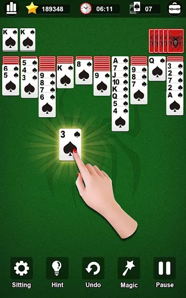 Spider Solitaire [МОД: Бесконечные деньги, Монеты и Мега MOD] Screenshot 1