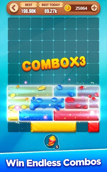 Block Crush - Puzzle Game [МОД: Много монет, Открытые уровни и Мега MOD] Screenshot 5
