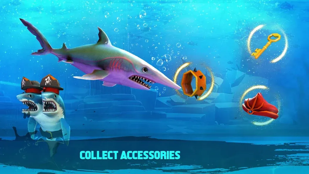 Double Head Shark Attack PVP [МОД: Бесконечные деньги, Монеты и Мега MOD] Screenshot 3