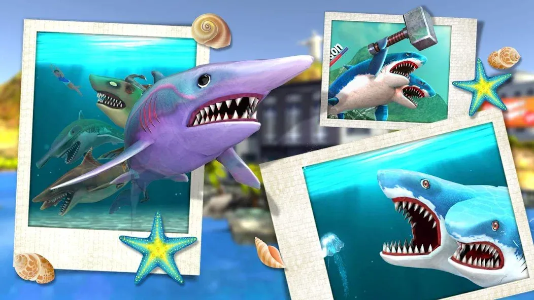 Double Head Shark Attack PVP [МОД: Бесконечные деньги, Монеты и Мега MOD] Screenshot 5