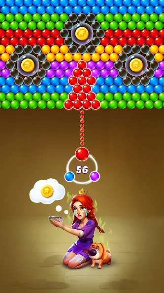 Bubble Shooter Kingdom [МОД: Все открыто, Дополнительные деньги и Меню MOD] Screenshot 1