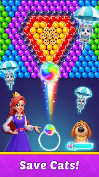 Bubble Shooter Kingdom [МОД: Все открыто, Дополнительные деньги и Меню MOD] Screenshot 4