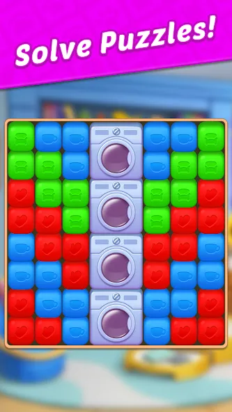 Design Blast - Match & Home [МОД: Много монет, Открытые уровни и Мега MOD] Screenshot 5