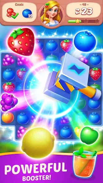 Fruit Diary - Match 3 Games [МОД: Меню, Бесконечные монеты и Открытые уровни] Screenshot 3