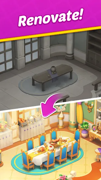 Jewel Manor - Home Design [МОД: Все открыто, Дополнительные деньги и Меню MOD] Screenshot 1
