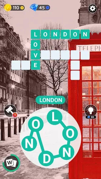 Word City: Connect Word Game (Ворд Сити) [МОД: Меню, Бесконечные монеты и Открытые уровни] Screenshot 1