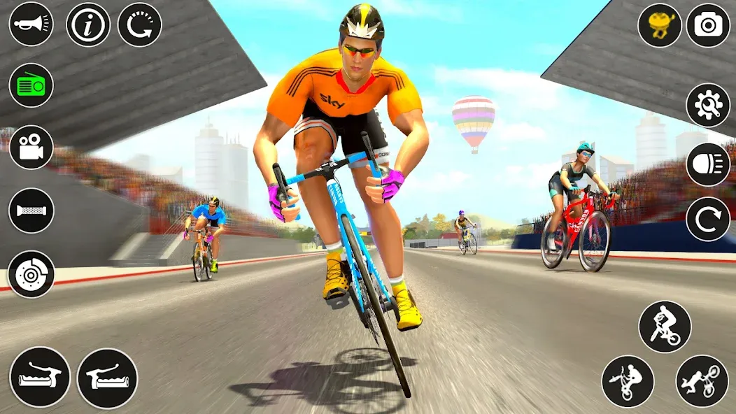 BMX Cycle Race 3d Cycle Games (гонка на велосипедах 3D игры на велосипеде) [МОД: Бесконечные деньги, Монеты и Мега MOD] Screenshot 2