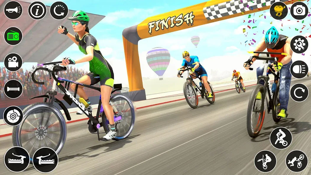 BMX Cycle Race 3d Cycle Games (гонка на велосипедах 3D игры на велосипеде) [МОД: Бесконечные деньги, Монеты и Мега MOD] Screenshot 4